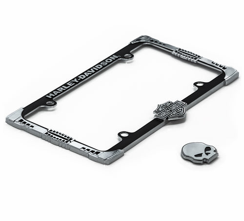 Bar & Shield Steering Wheel Cover and License Frame Kit, set