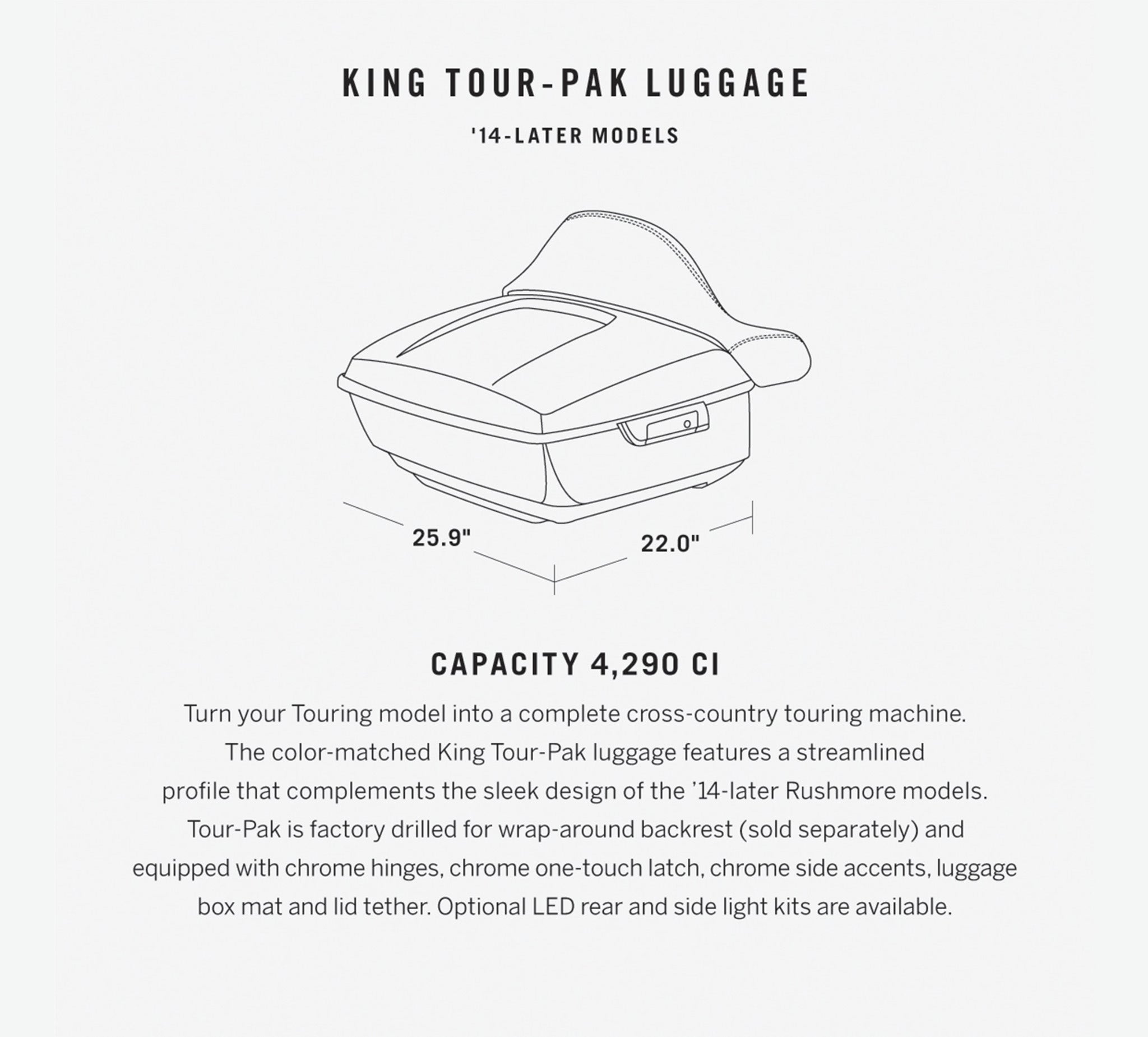 Color-Matched King Tour-Pak Luggage