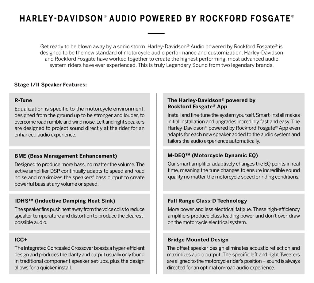 Harley-Davidson Audio powered by Rockford Fosgate - Stage II Fairing Speakers