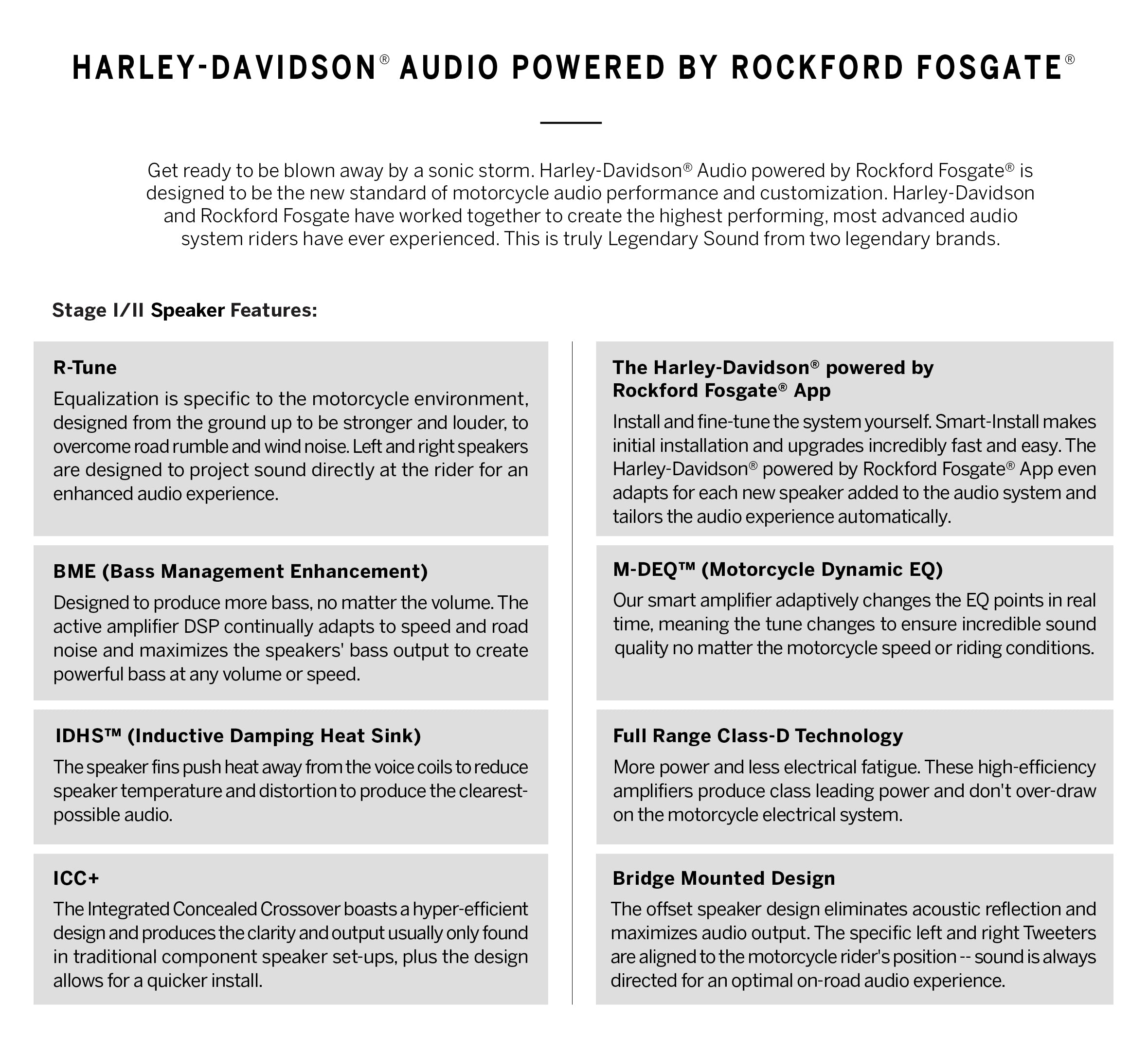 Harley-Davidson Audio powered by Rockford Fosgate - Stage II Twin-Cooled Fairing Lower Speakers