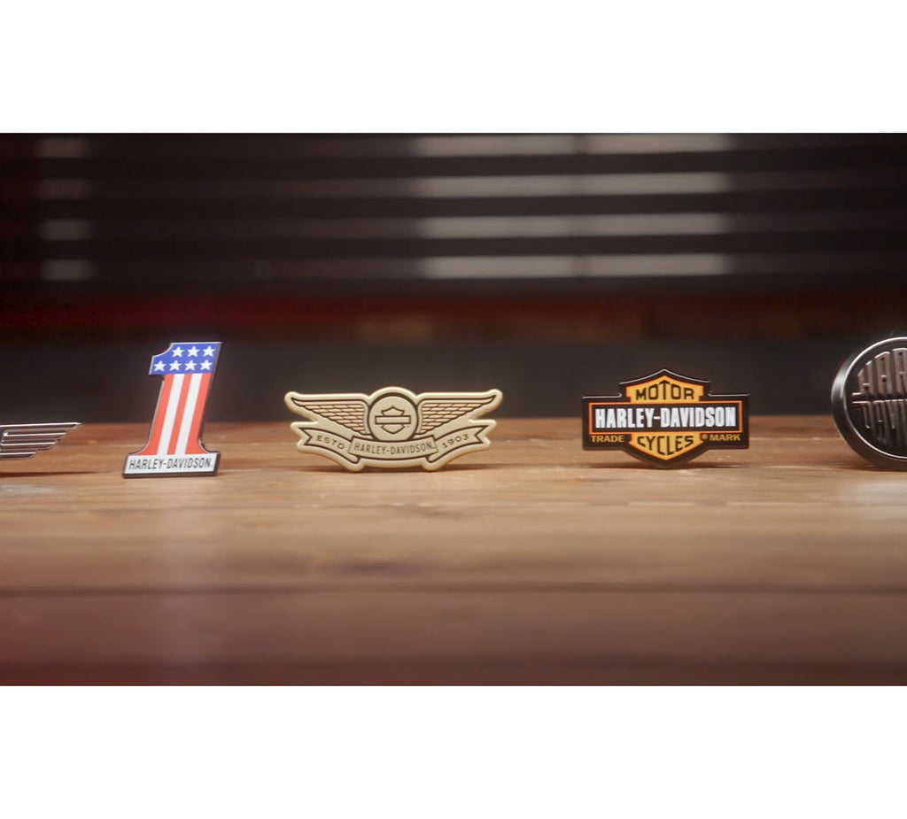 Chrome Winged Bar & Shield Decorative Medallion