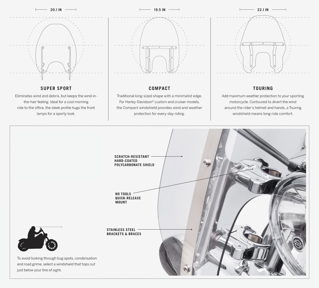 Quick-Release Touring Windshield
