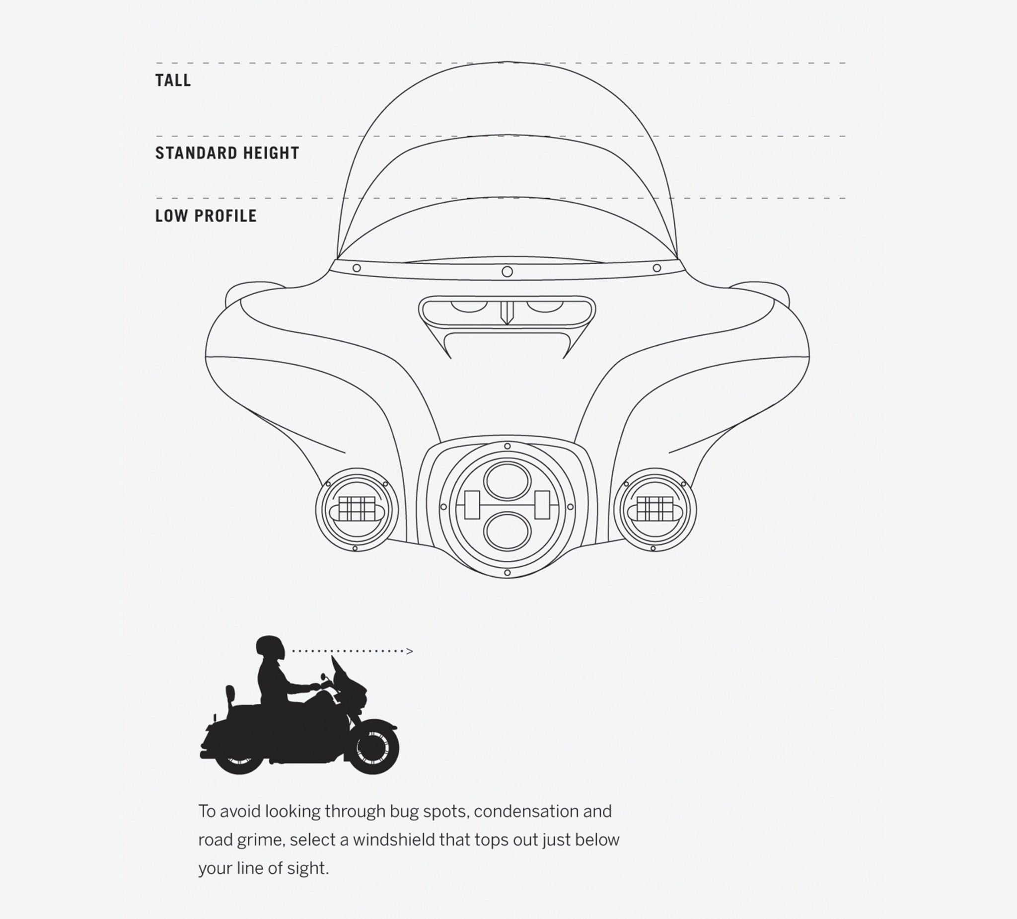 Batwing Fairing 12 in. Windshield